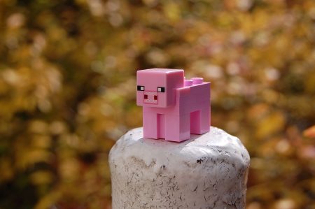 Świnka gra minecraft