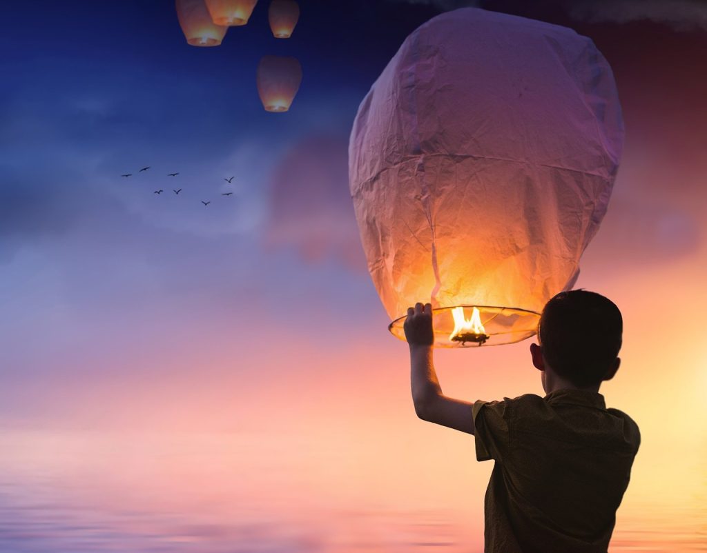 puszczanie lampionów rytuał na chiński nowy rok
