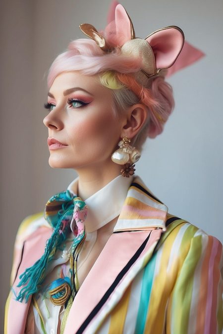 modna kobieta w dużych kolczykach